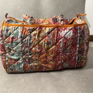 Floral Quilted Cosmetic Bag